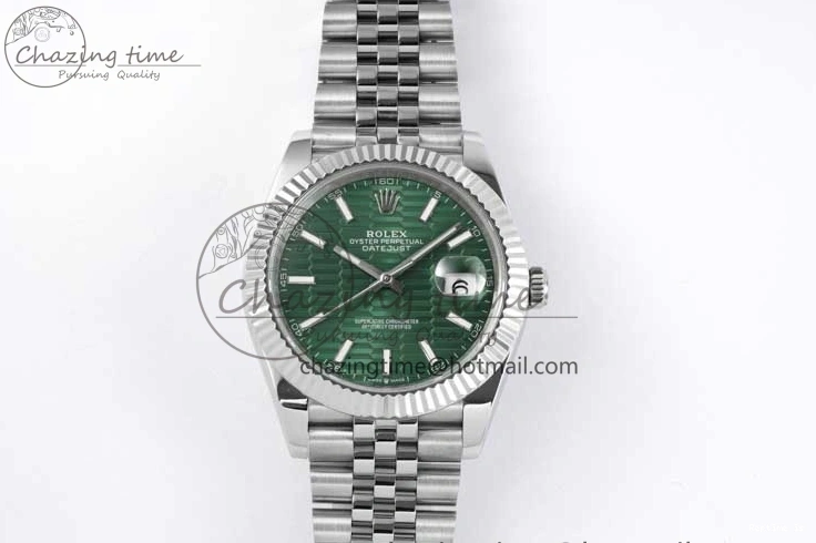 1231 Contemporary DateJust 41mm 126334 DIWF 1:1 Best Edition 904L Steel Green Fluted Dial on Jubilee Bracelet SA 2308